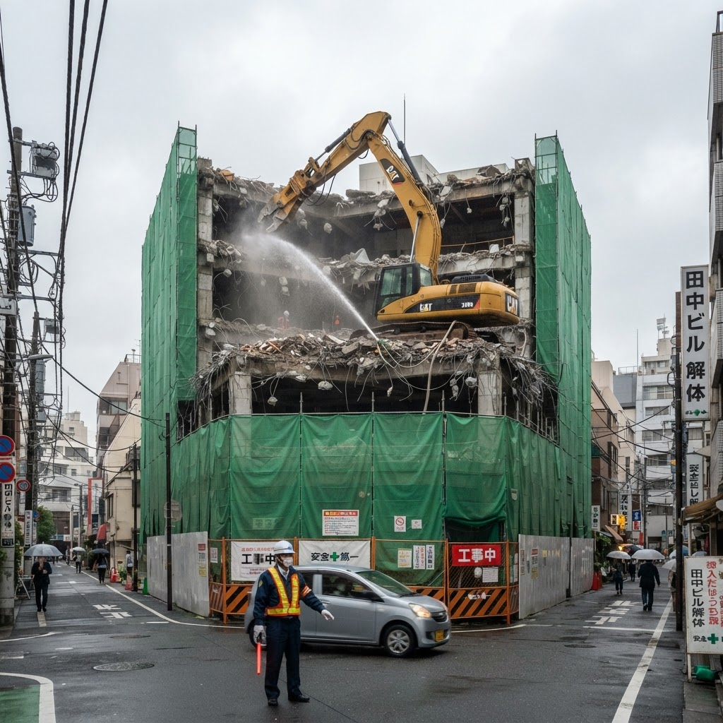 神奈川県横須賀市でのRC造5階建 事務所の解体工事